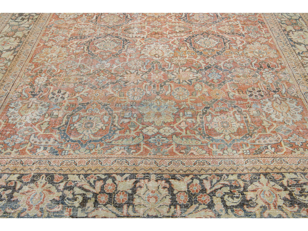 Vintage Mahal Wool Rug 10 X 17