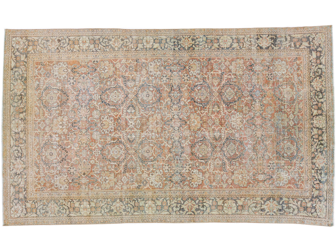 Vintage Mahal Wool Rug 10 X 17