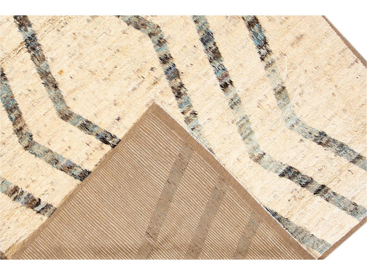 Modern Moroccan Style Wool Rug 9 X 13