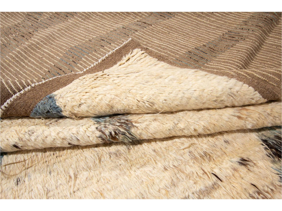 Modern Moroccan Style Wool Rug 9 X 13