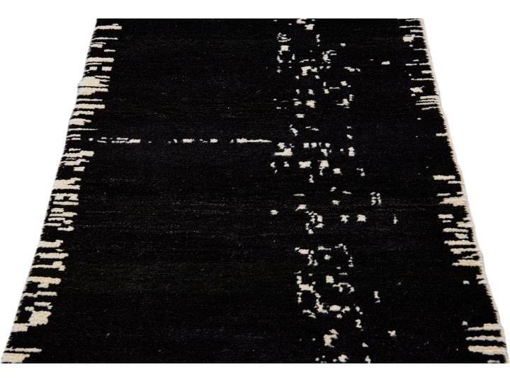 Modern Moroccan Wool Runner 3 X 10