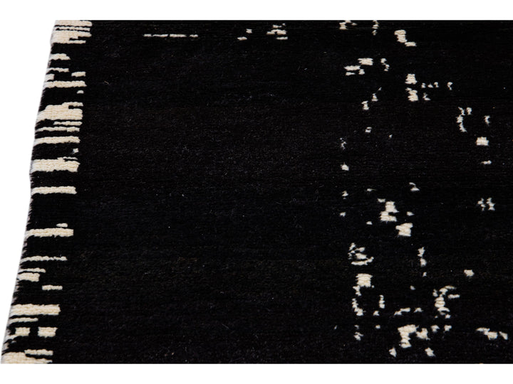 Modern Moroccan Wool Runner 3 X 10