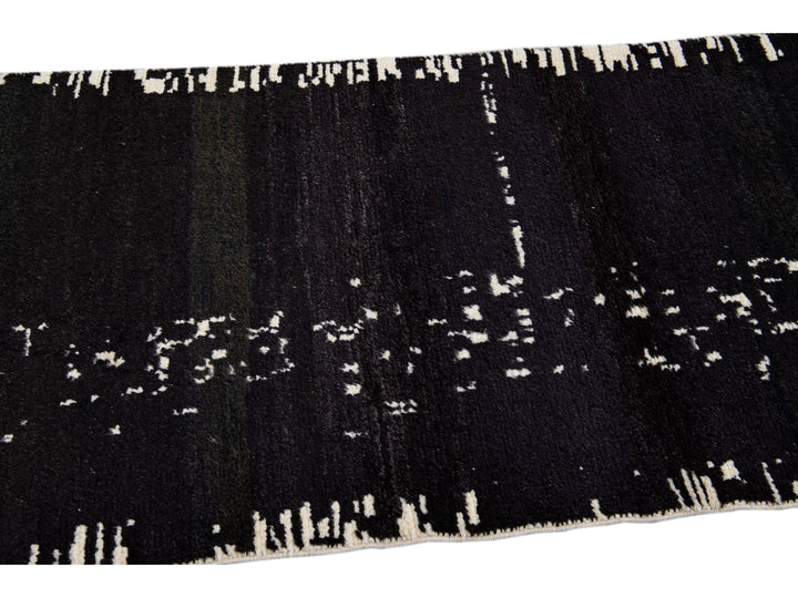 Modern Moroccan Wool Runner 3 X 10