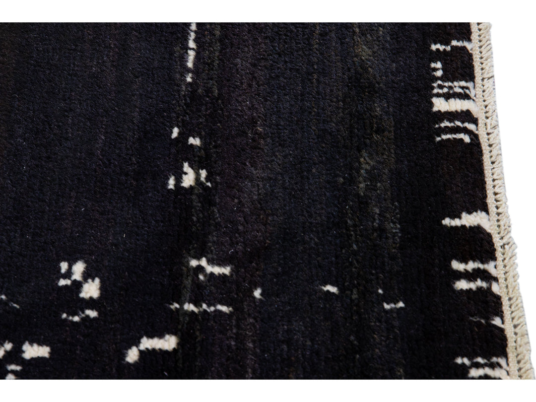 Modern Moroccan Wool Runner 3 X 10