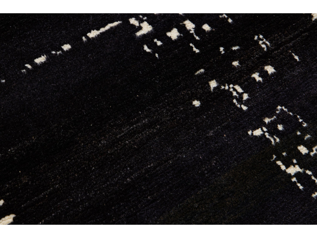 Modern Moroccan Wool Runner 3 X 10