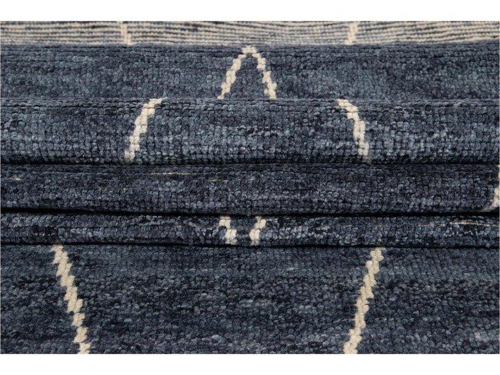 Modern Moroccan Style Wool Runner 3 X 14