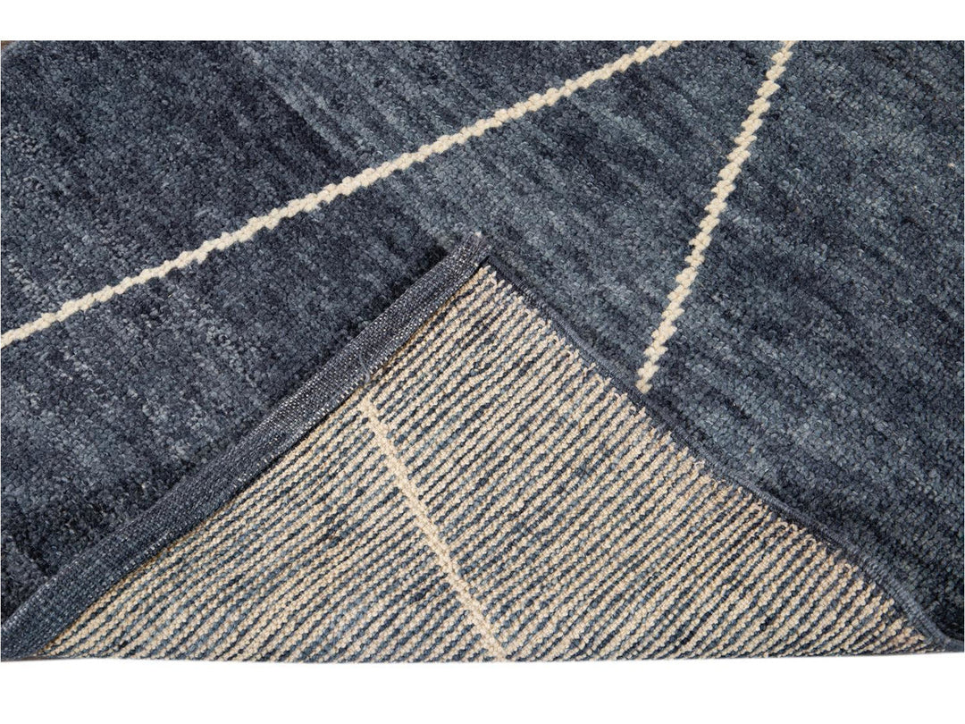 Modern Moroccan Style Wool Runner 3 X 14