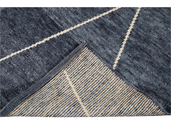 Modern Moroccan Style Wool Runner 3 X 14