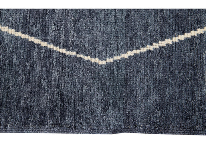 Modern Moroccan Style Wool Runner 3 X 14