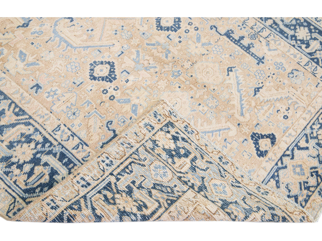 Antique Heriz Wool Rug 6 X 9