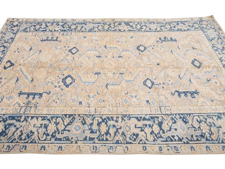 Antique Heriz Wool Rug 6 X 9