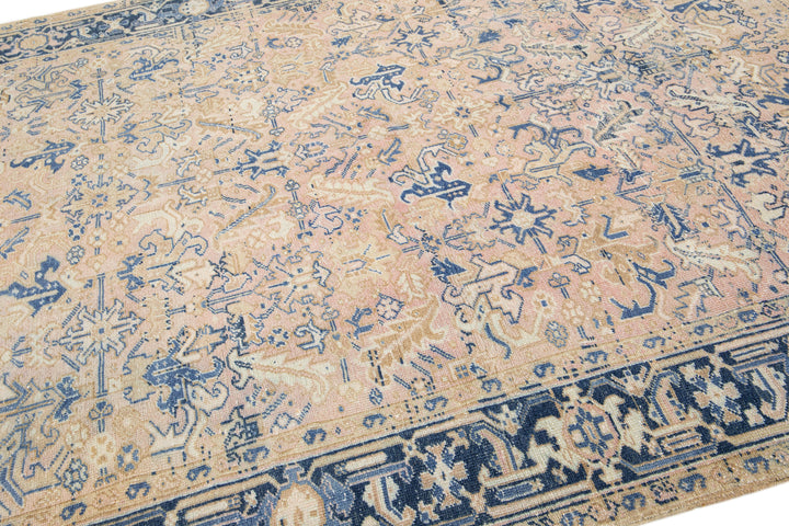 Antique Persian Heriz Wool Rug 8 X 11