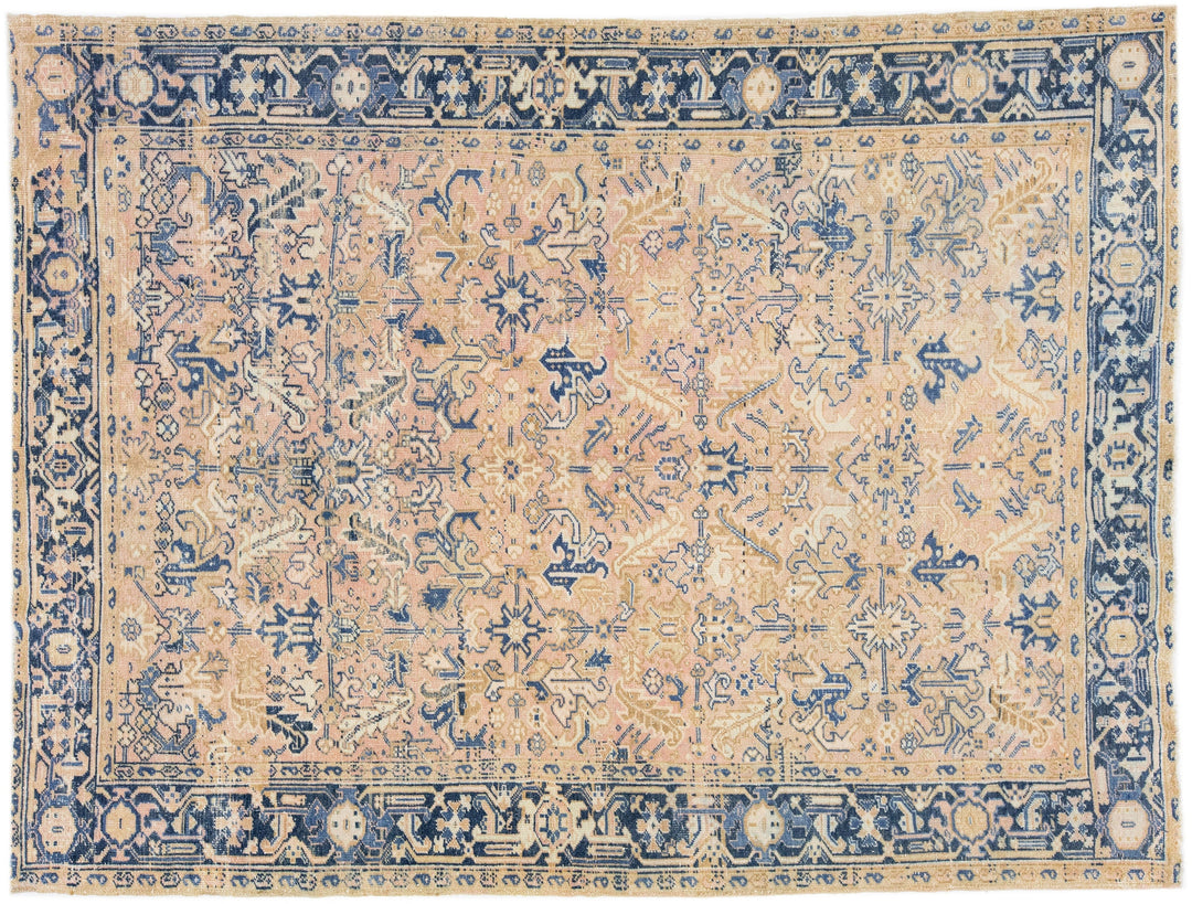 Antique Persian Heriz Wool Rug 8 X 11