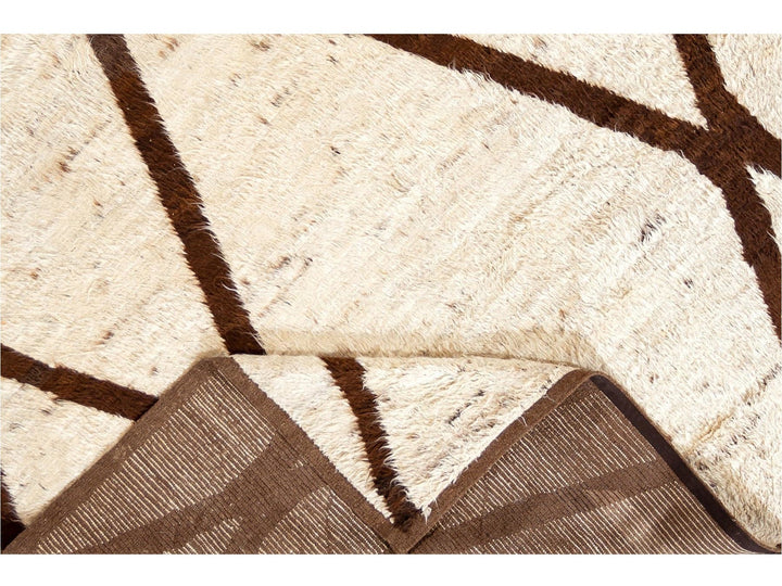 Modern Moroccan Style Wool Rug 9 X 11