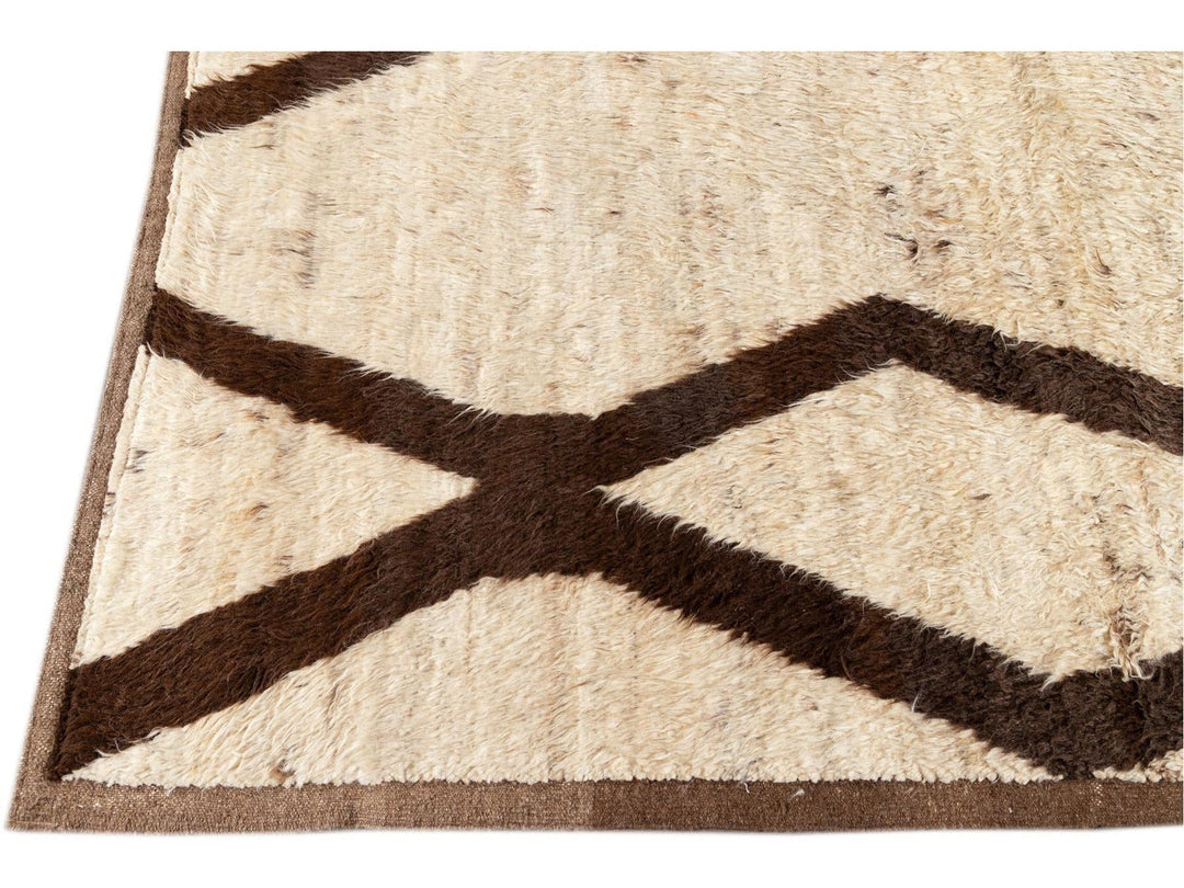 Modern Moroccan Style Wool Rug 9 X 11