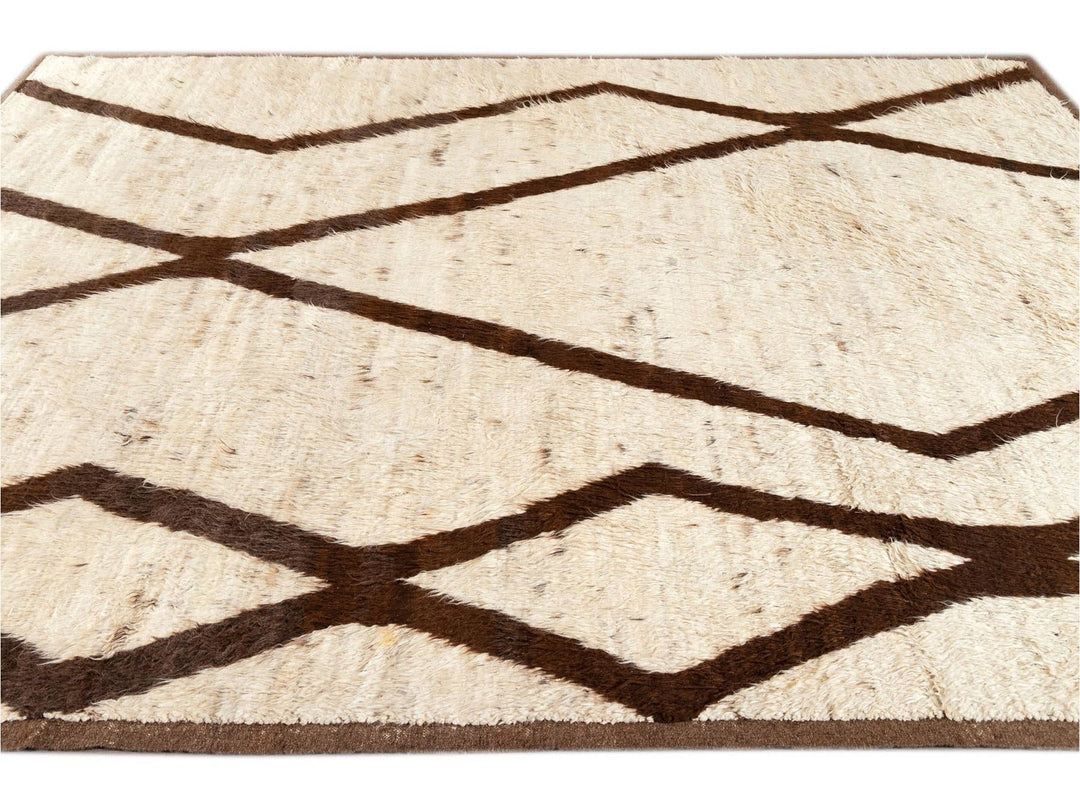 Modern Moroccan Style Wool Rug 9 X 11