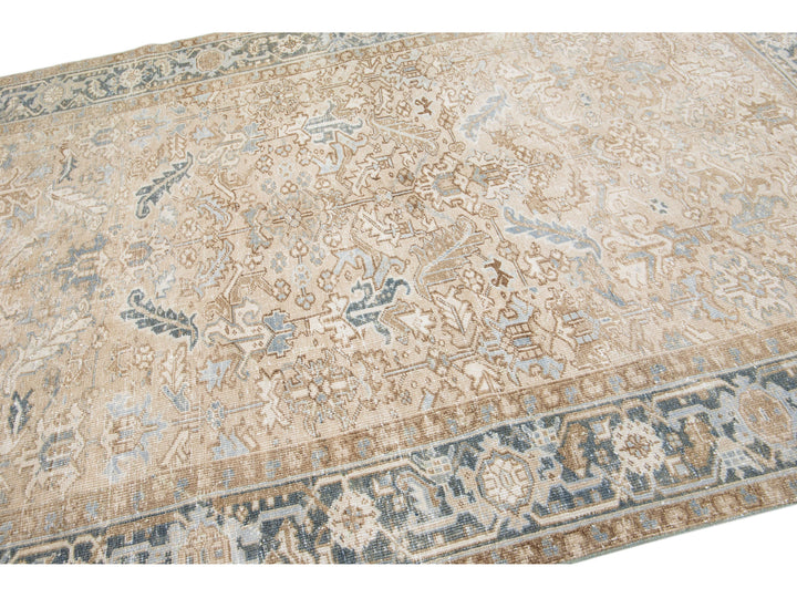 Antique Heriz Wool Rug 7 X 10