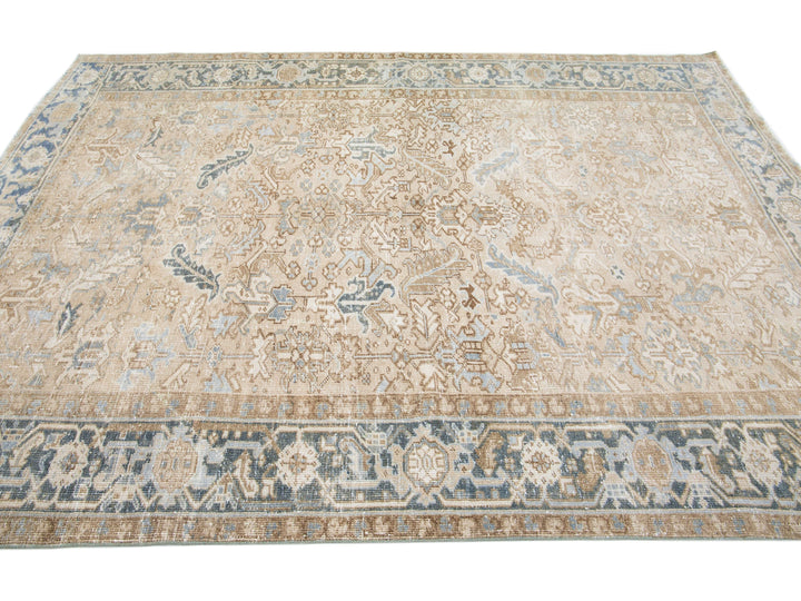 Antique Heriz Wool Rug 7 X 10