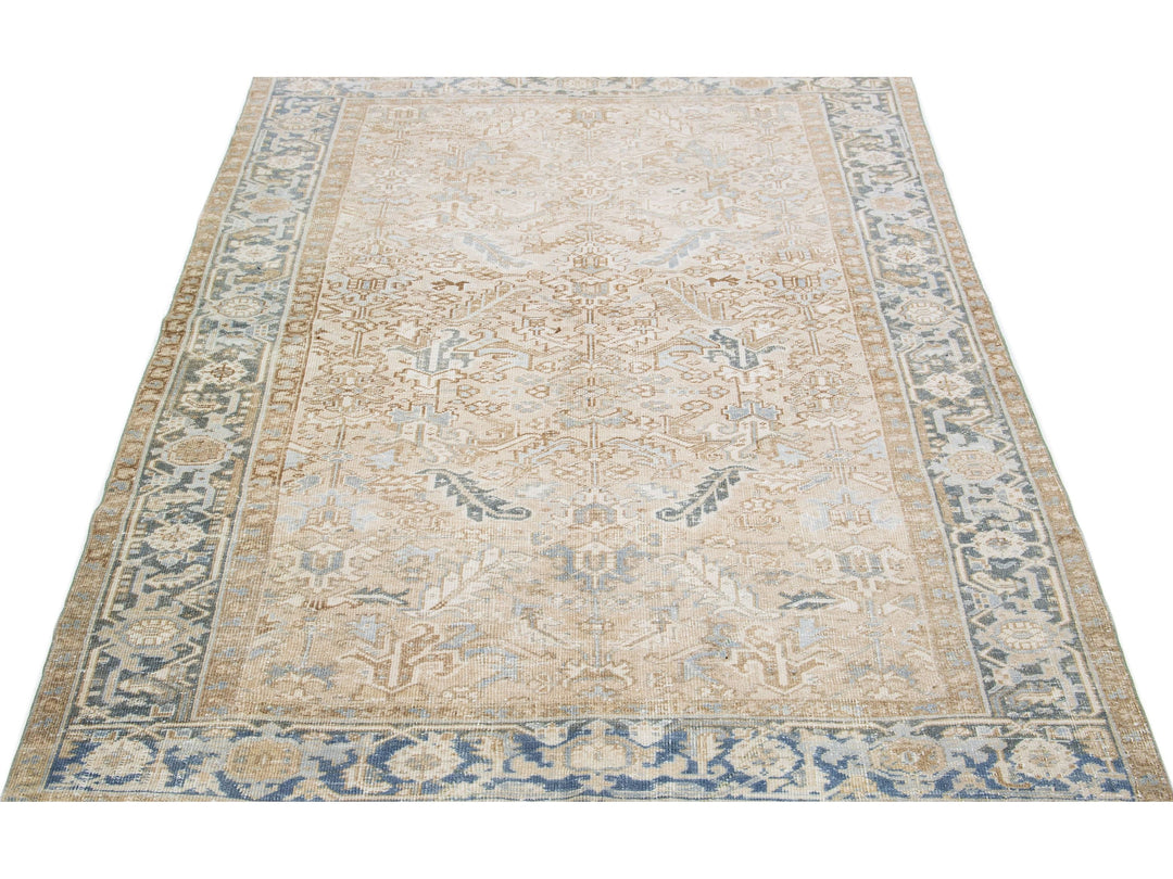 Antique Heriz Wool Rug 7 X 10