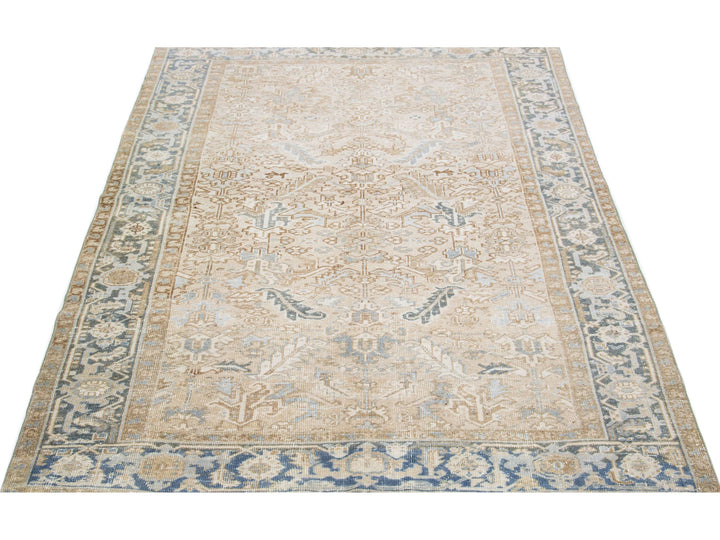 Antique Heriz Wool Rug 7 X 10