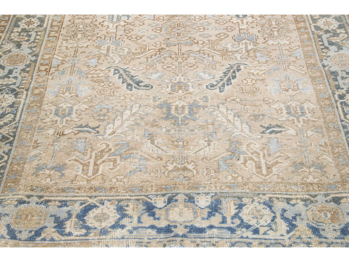 Antique Heriz Wool Rug 7 X 10