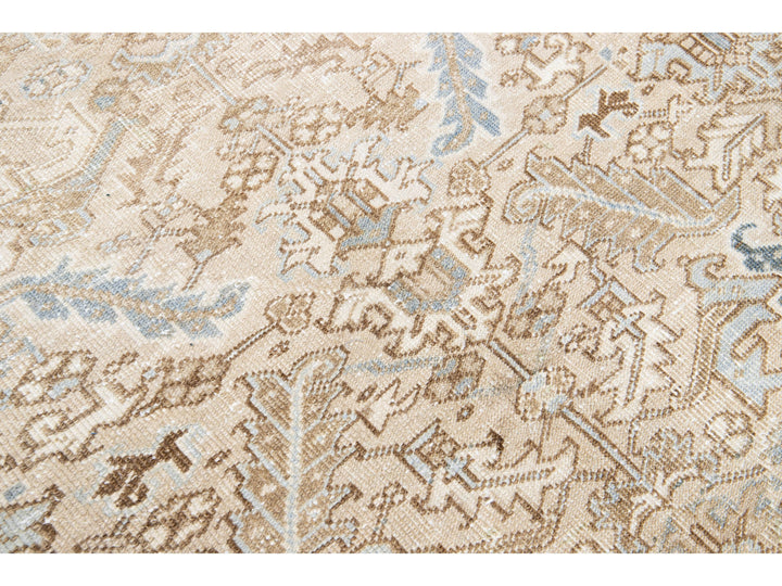 Antique Heriz Wool Rug 7 X 10