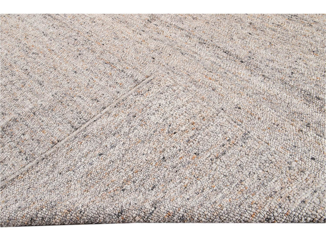 Modern Textured Oversize Wool Rug 12 X 15