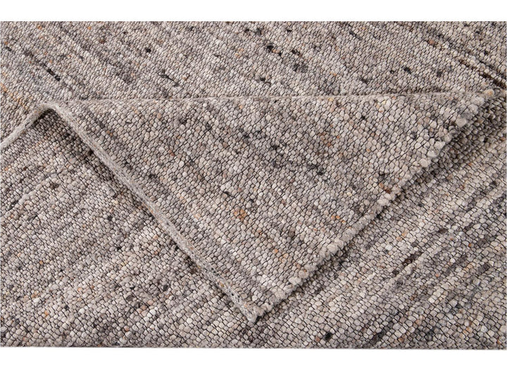 Modern Felted Texture Wool Rug 9 x 12
