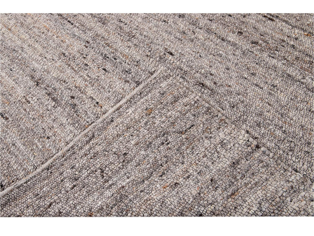 Modern Felted Texture Wool Rug 9 x 12