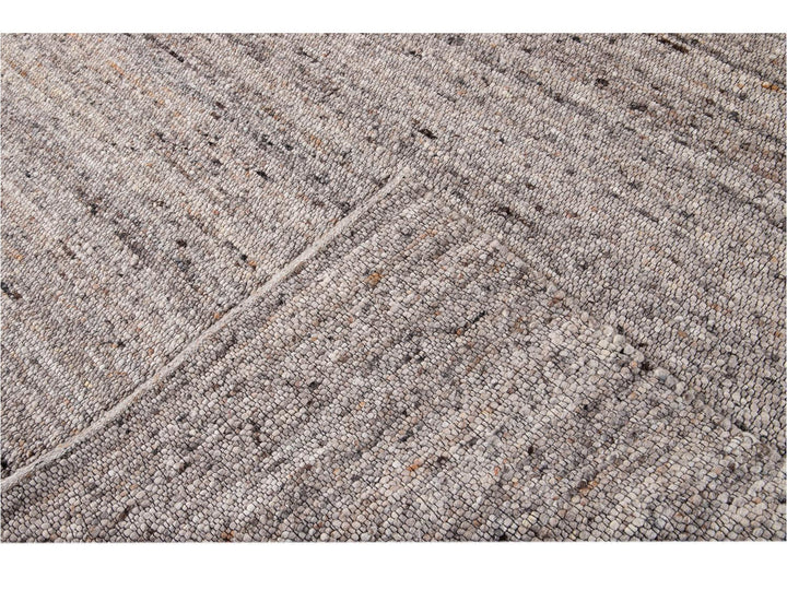 Modern Felted Texture Wool Rug 9 x 12