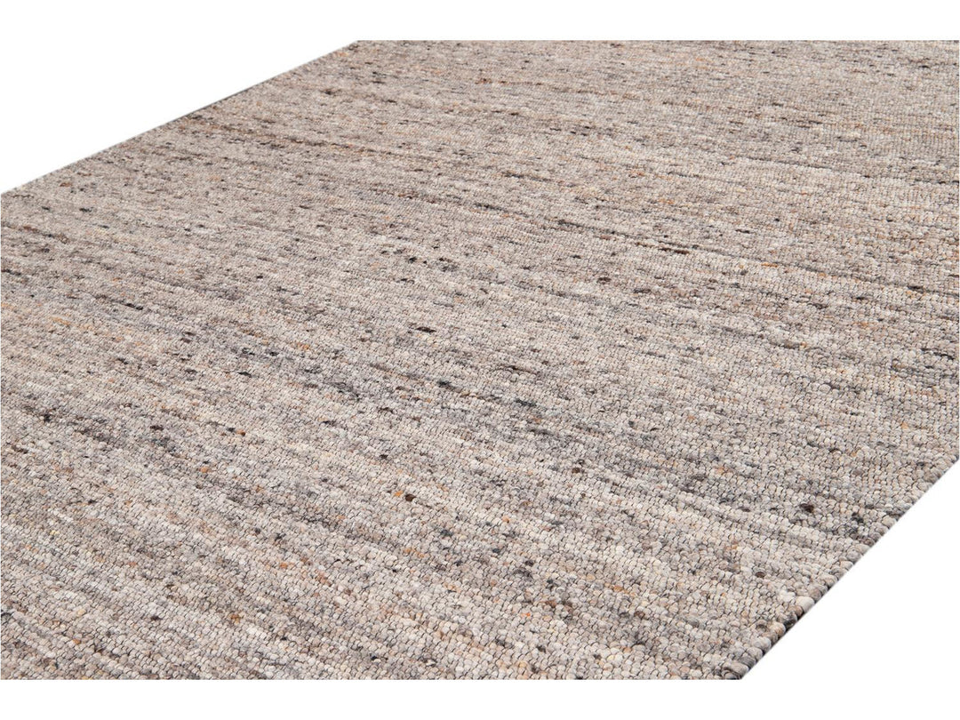 Modern Felted Texture Wool Rug 9 x 12