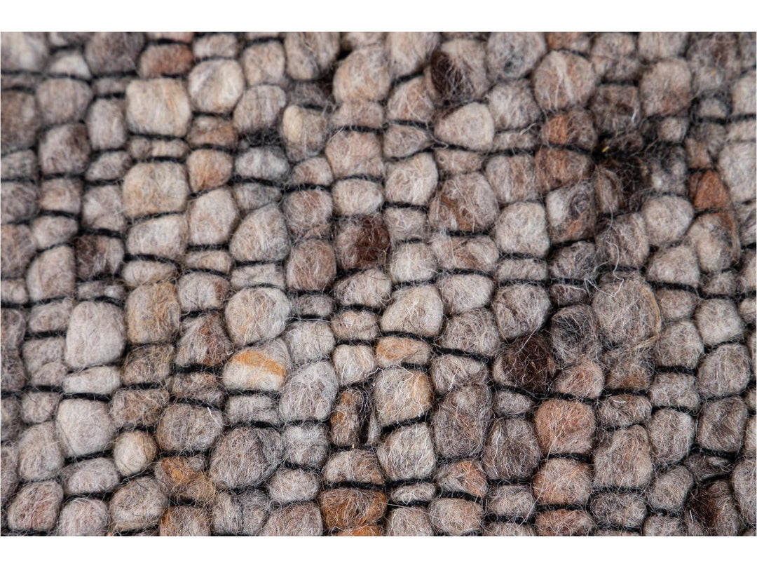 Modern Felted Texture Wool Rug 9 x 12