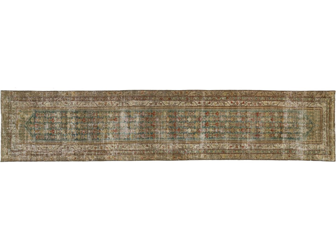 Antique Malayer Wool Runner 3 X 16