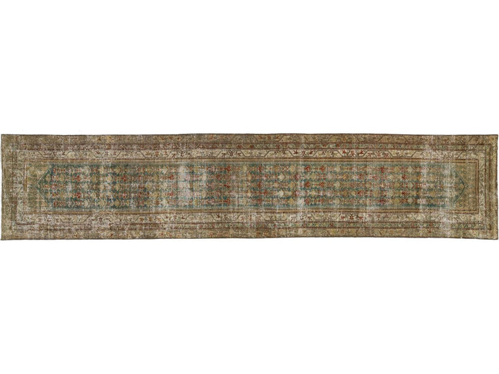 Antique Malayer Wool Runner 3 X 16