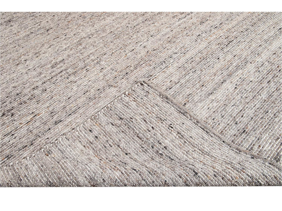 Modern Felted Texture Wool Rug 10 X 14