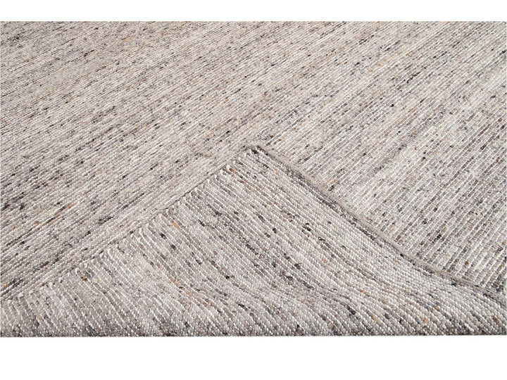 Modern Felted Texture Wool Rug 10 X 14