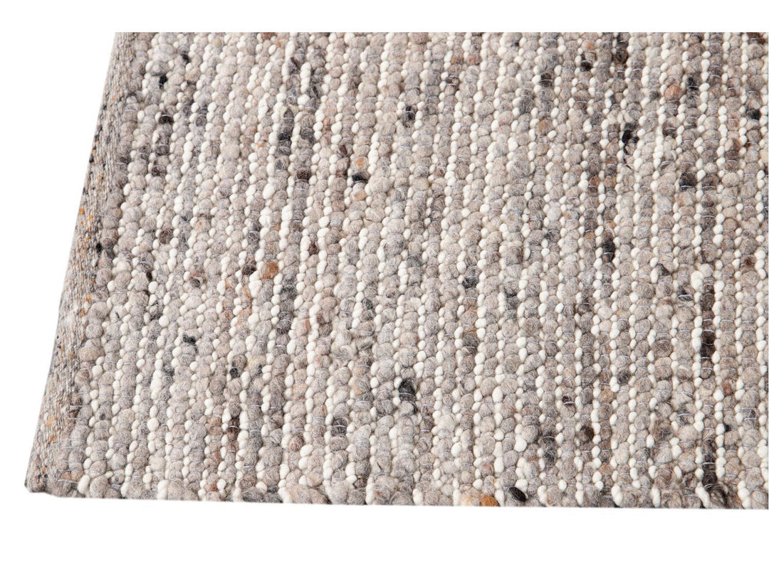 Modern Felted Texture Wool Rug 10 X 14