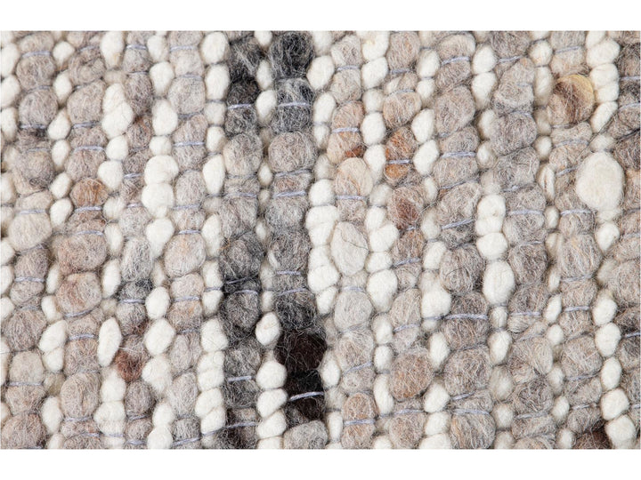 Modern Felted Texture Wool Rug 10 X 14