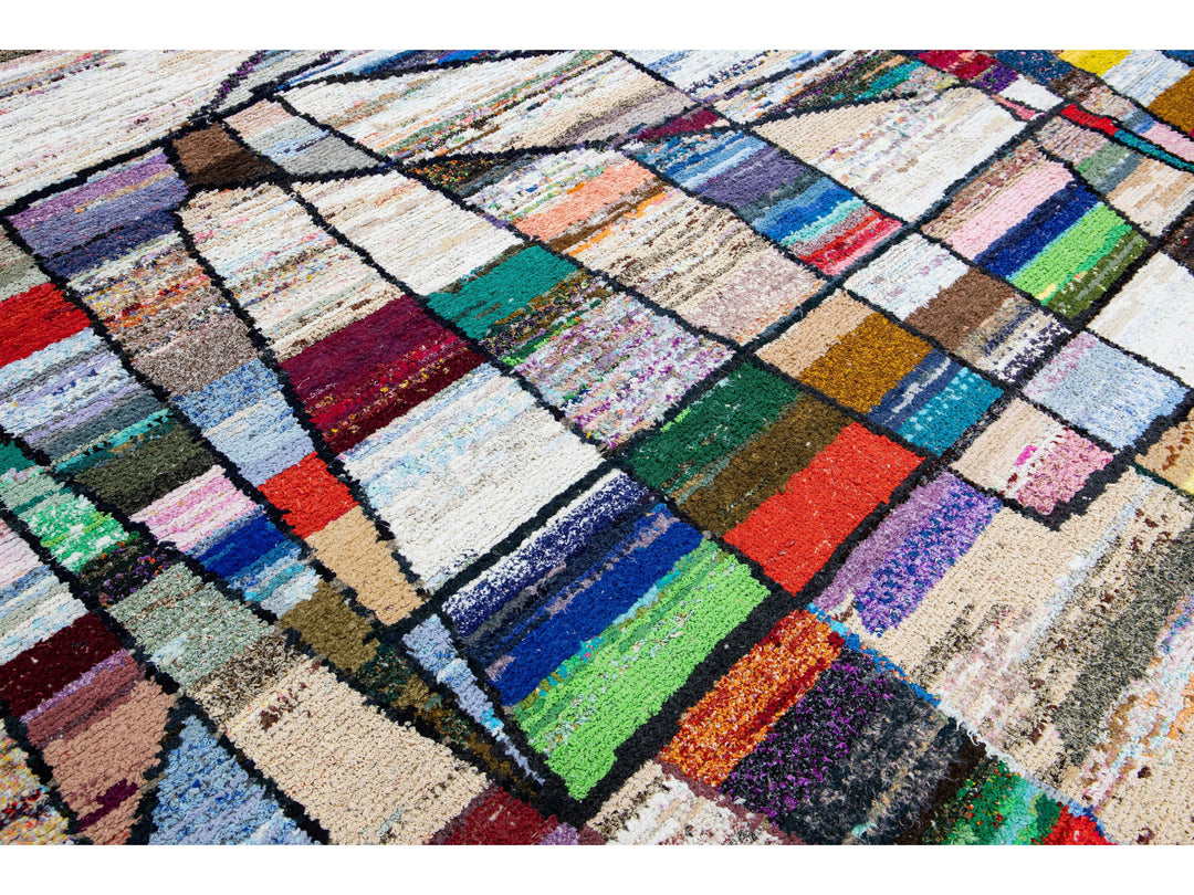 Vintage Turkish Tulu Wool Rug 10 X 13