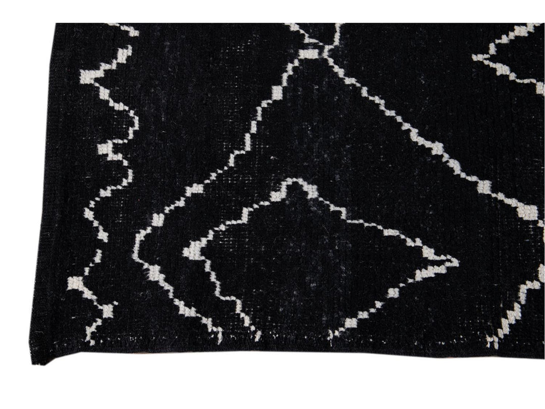 Modern Moroccan Style Wool Runner 2 X 12