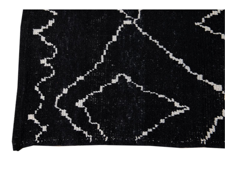 Modern Moroccan Style Wool Runner 2 X 12