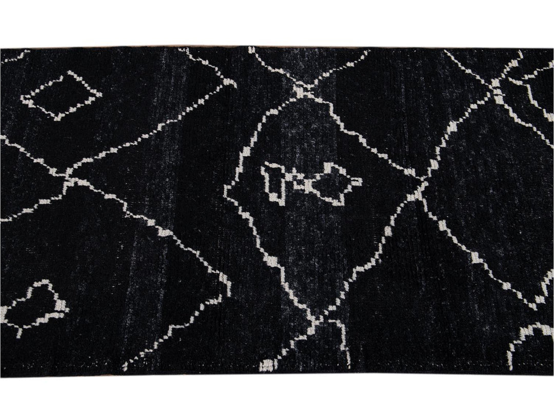 Modern Moroccan Style Wool Runner 2 X 12