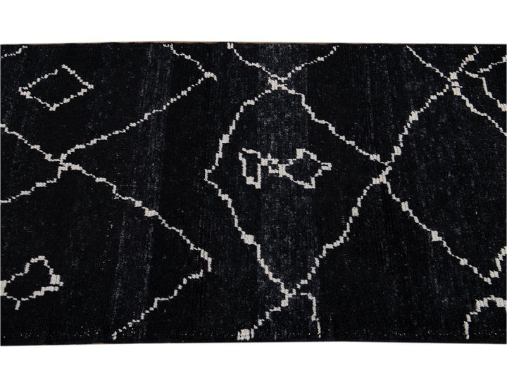 Modern Moroccan Style Wool Runner 2 X 12