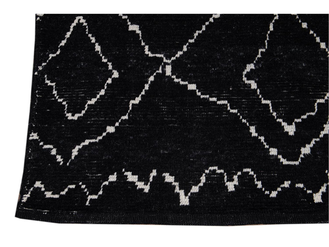 Modern Moroccan Style Wool Runner 2 X 12