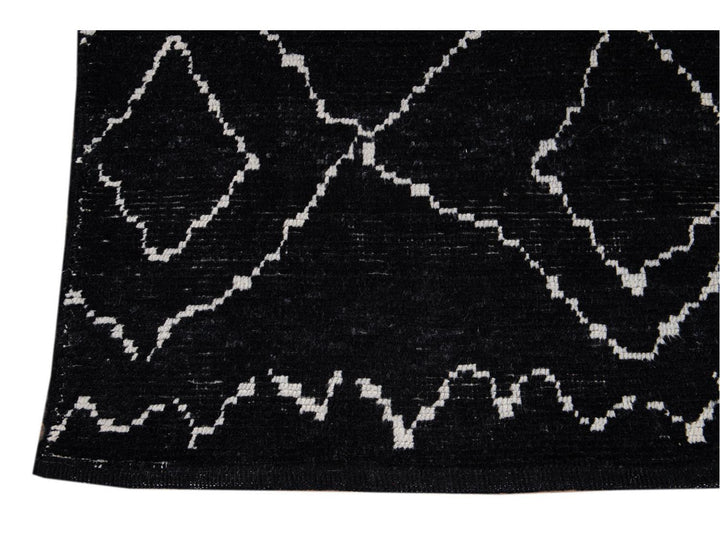 Modern Moroccan Style Wool Runner 2 X 12