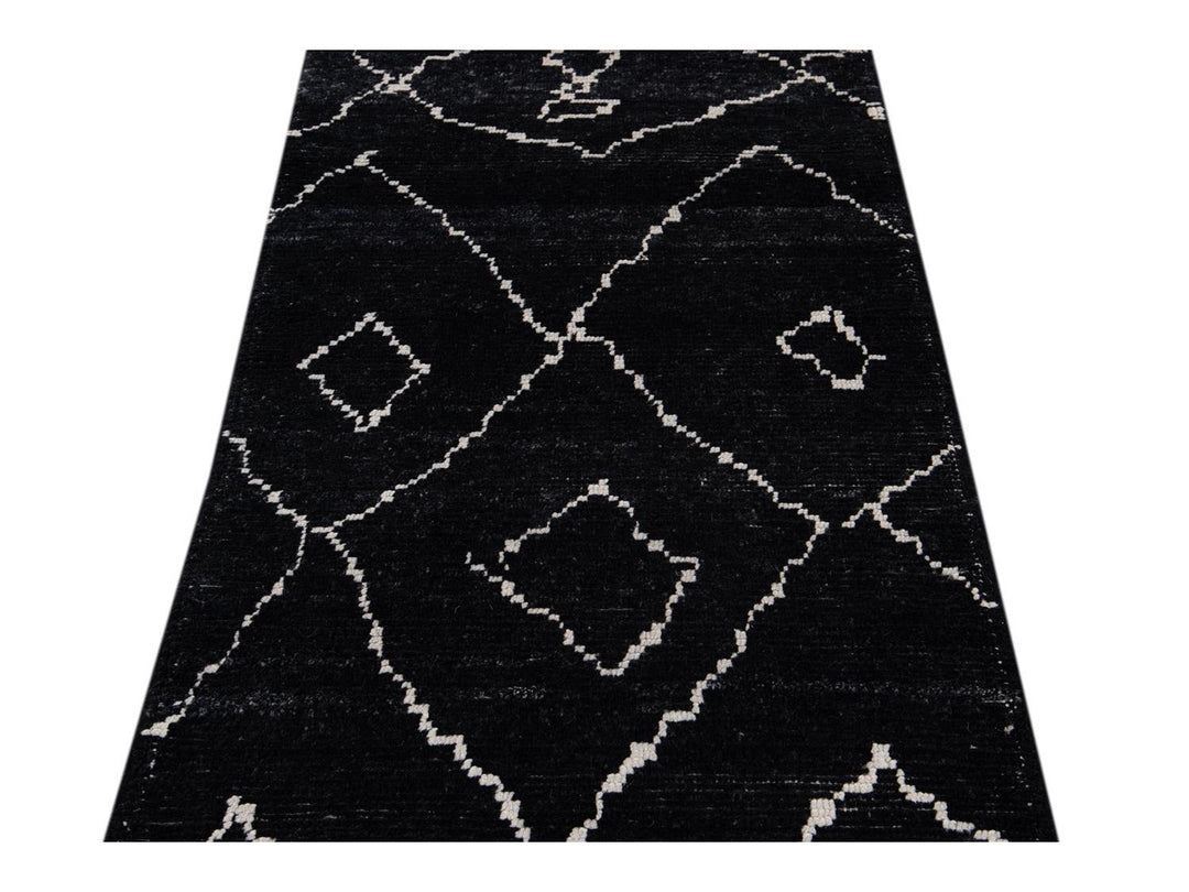 Modern Moroccan Style Wool Runner 2 X 12