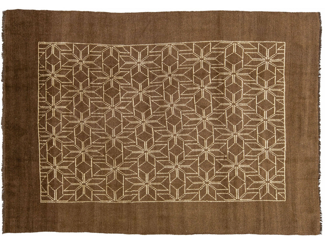 Modern Moroccan Wool Rug 7 X 10