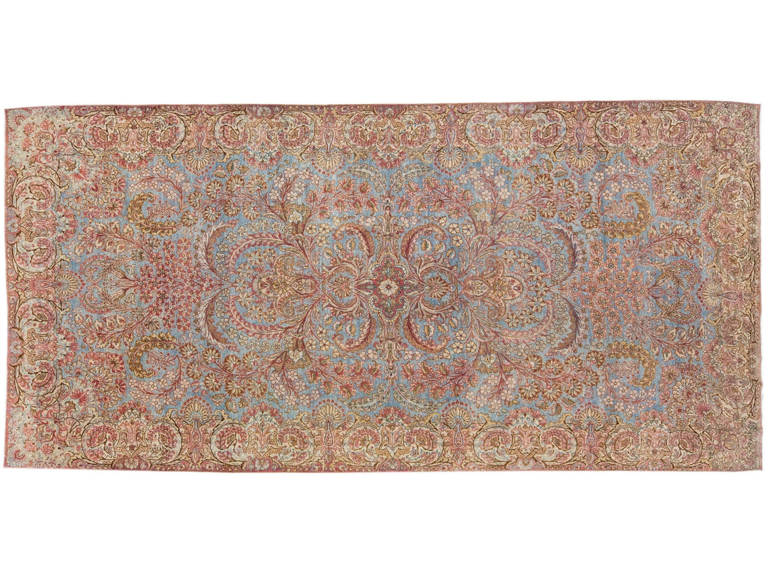 Antique Kirman Wool Rug 6 X 12