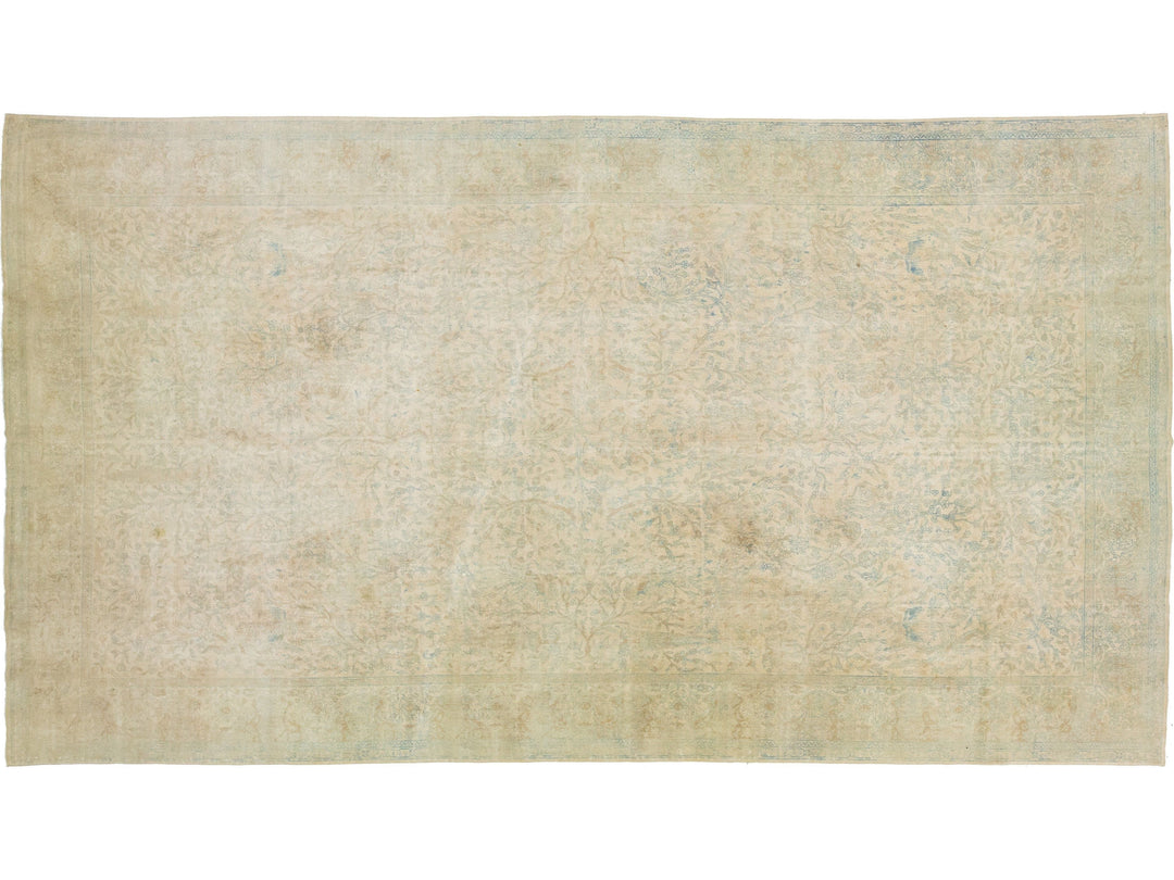 Antique Agra Wool Rug 11 X 19