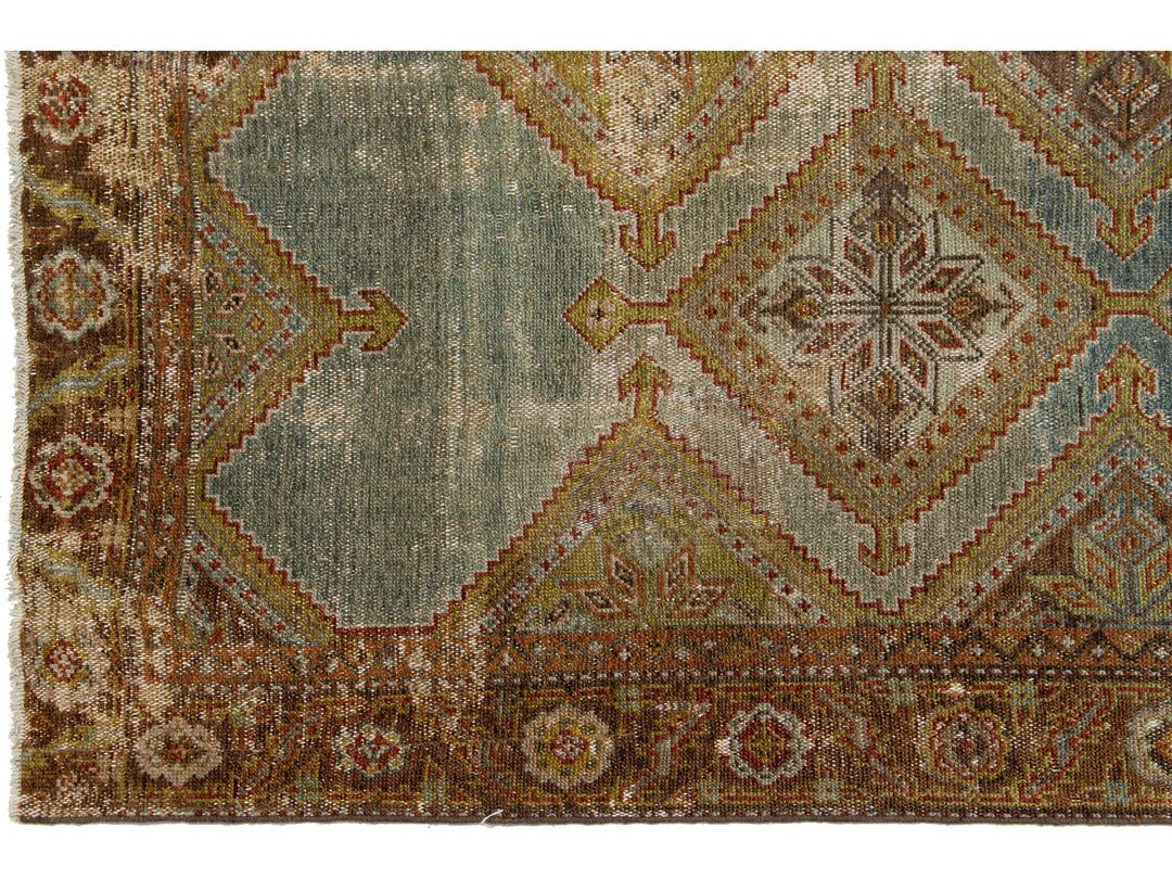 Antique Malayer Wool Runner 3 X 18